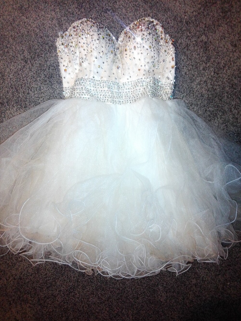 Strapless Beaded Prom Dress